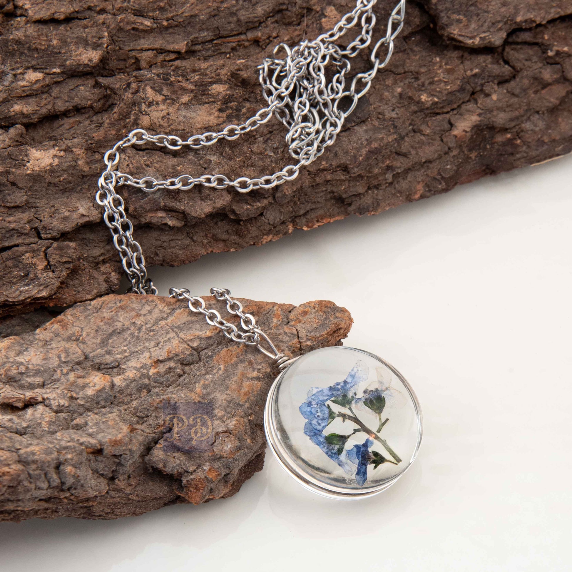 Forget-me-not Pearl of Memory Necklace