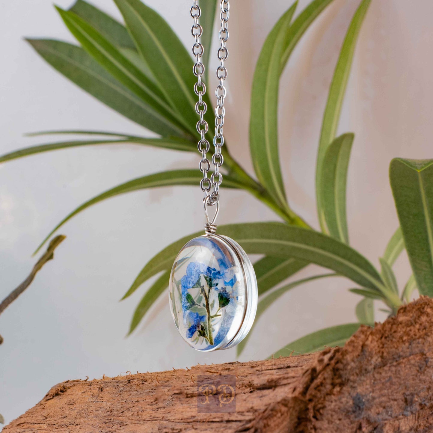 Forget-me-not Pearl of Memory Necklace