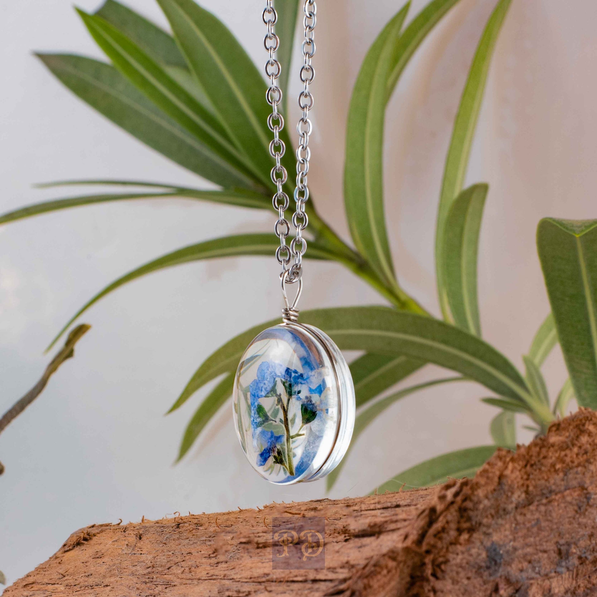 Forget-me-not Pearl of Memory Necklace