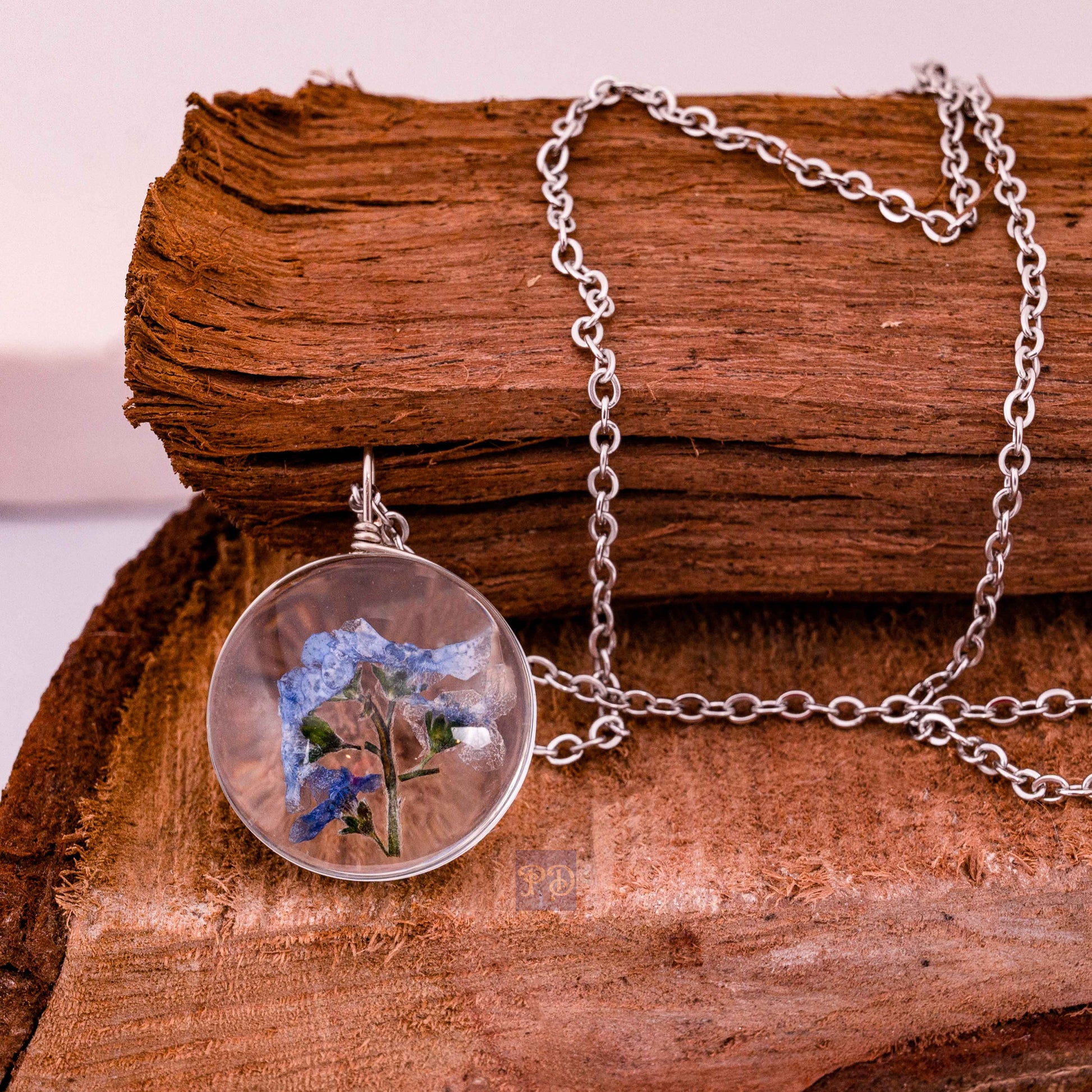 Forget-me-not Pearl of Memory Necklace