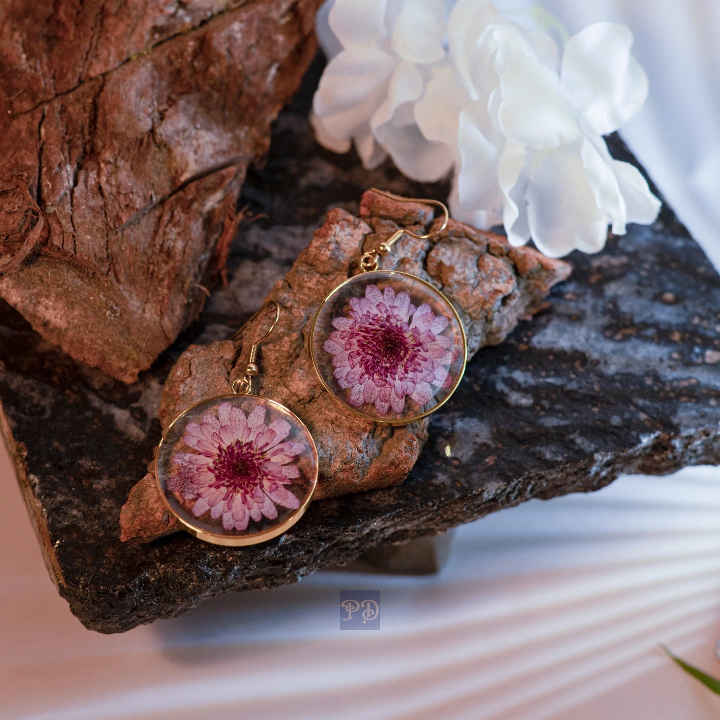 Chrysanthemum Majesty Earrings