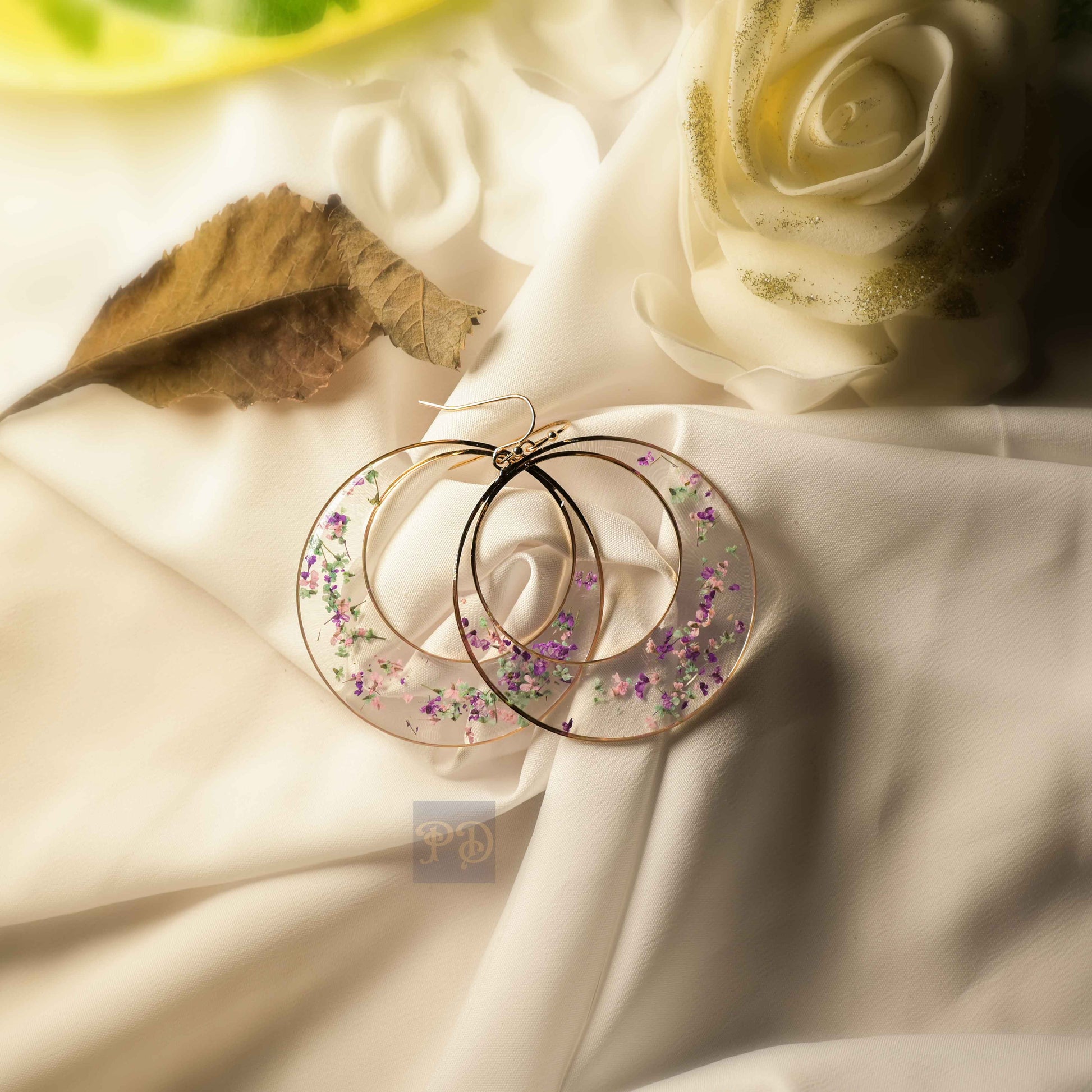 Queen's Lace Meadow Hoop Earrings