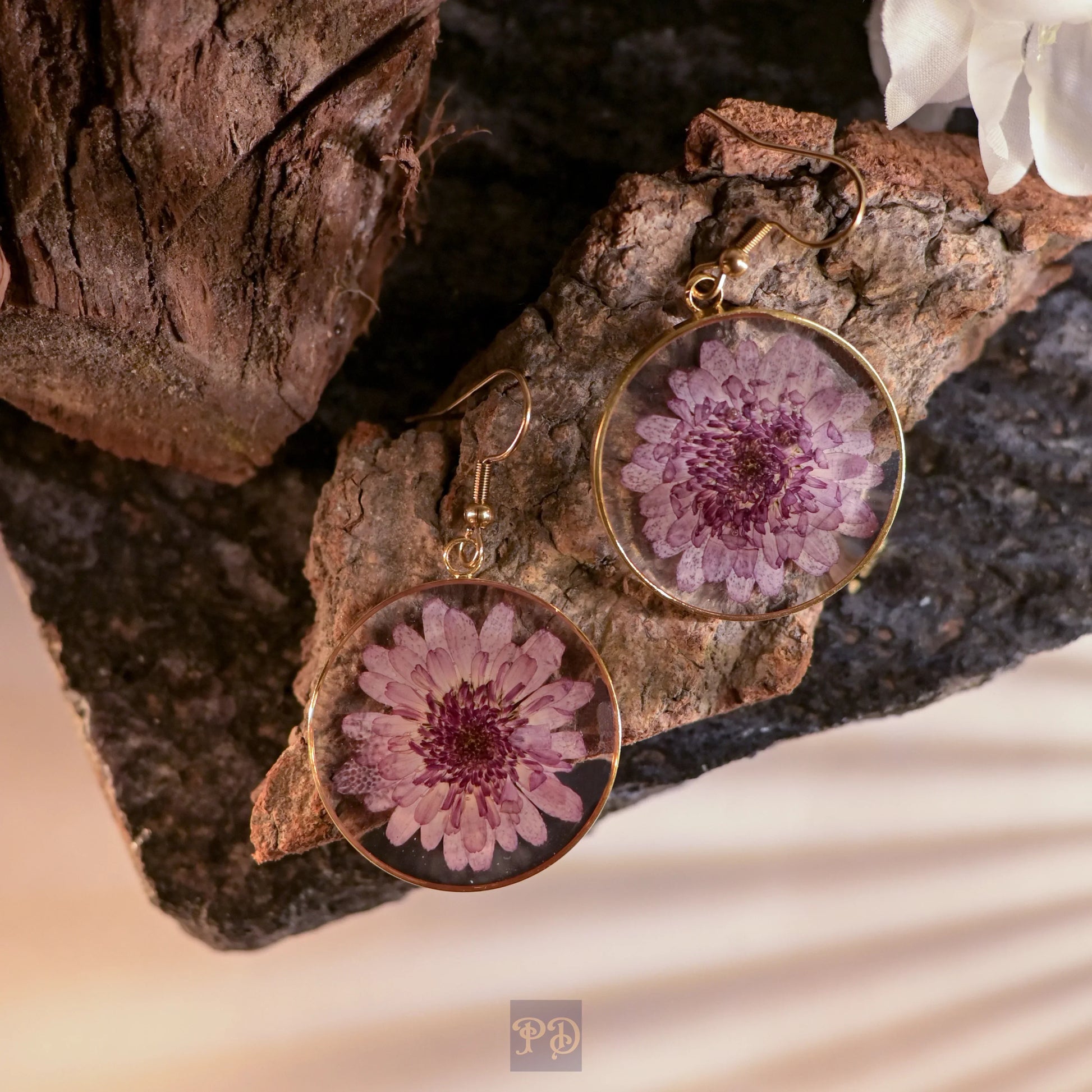 Chrysanthemum Majesty Earrings