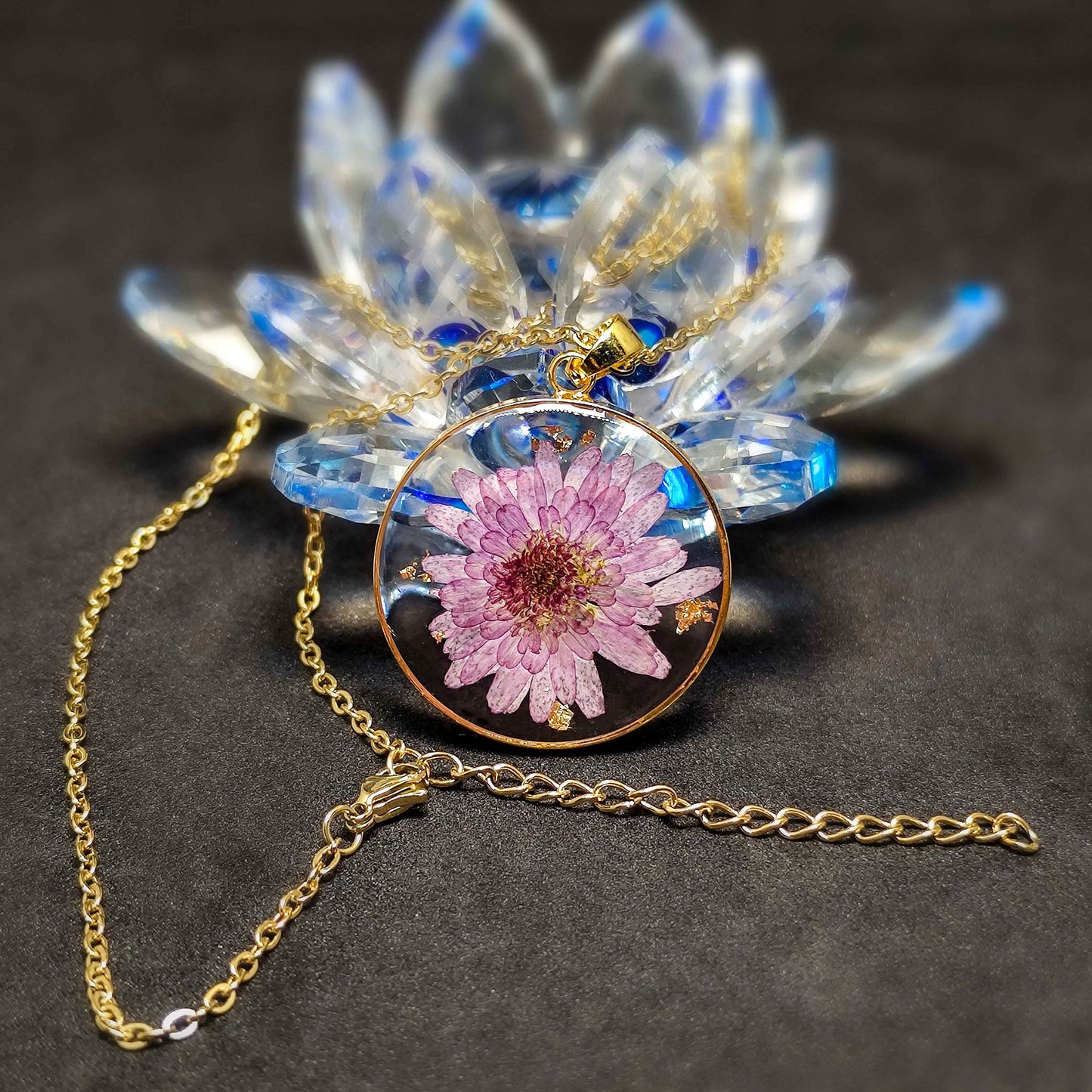 Lavender Dreams Chrysanthemum Pendant