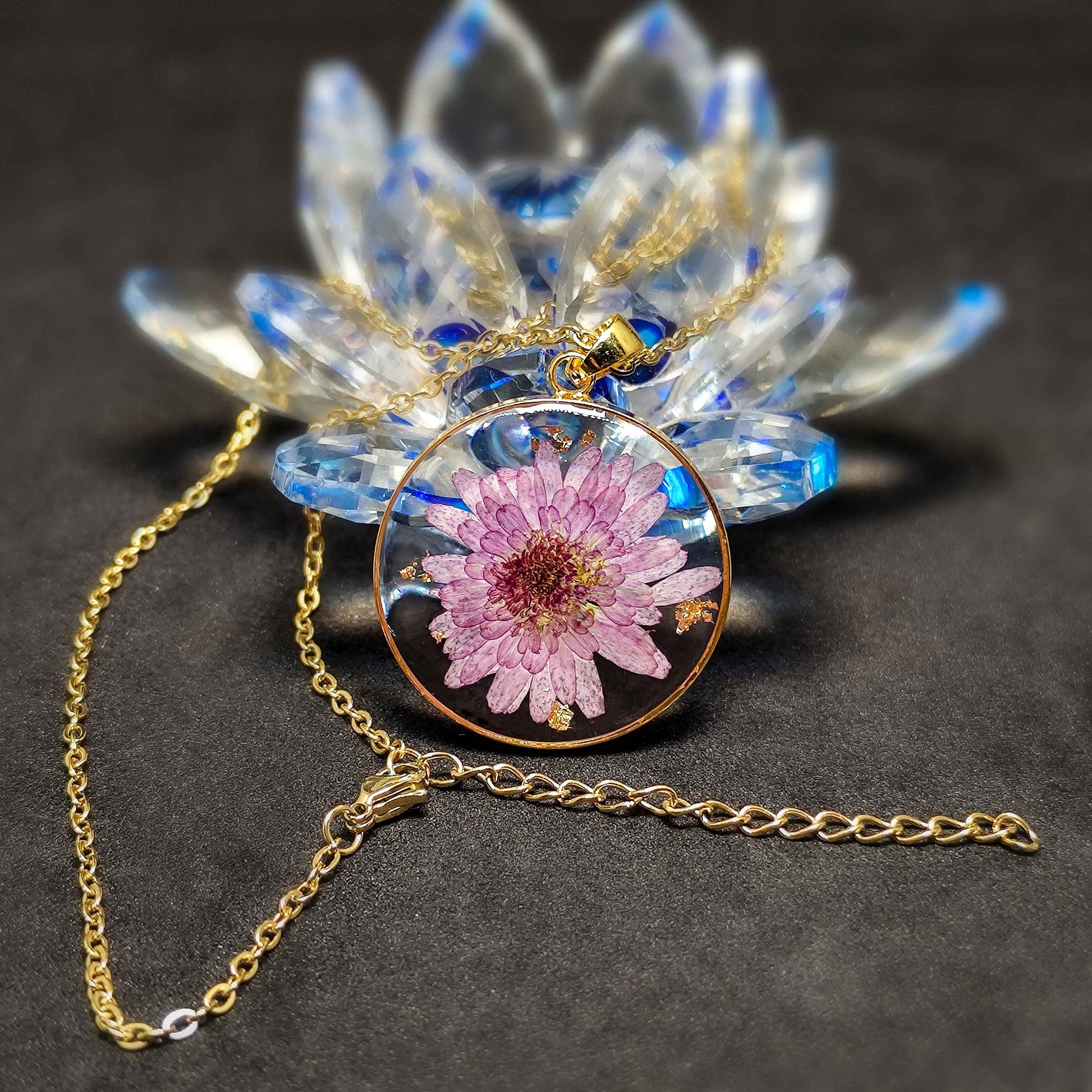 Lavender Dreams Chrysanthemum Pendant