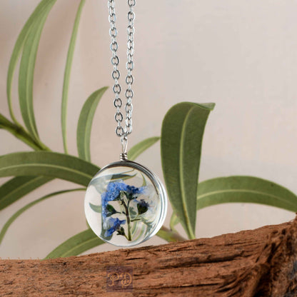 Forget-me-not Pearl of Memory Necklace