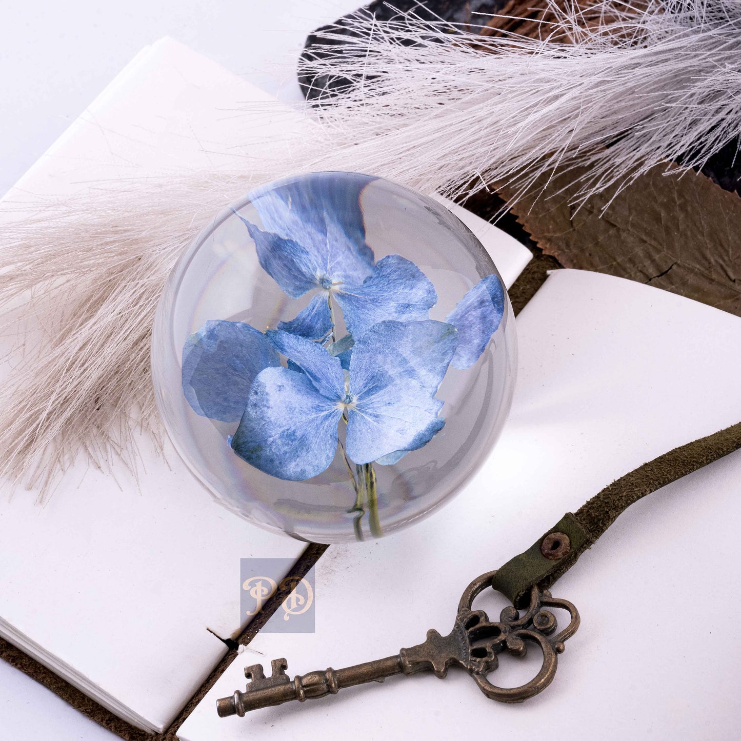 Blue Hydrangea Harmony Paperweight