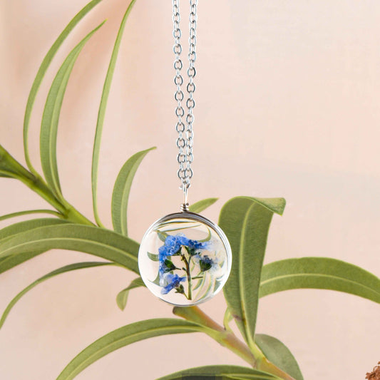 Forget-me-not Pearl of Memory Necklace