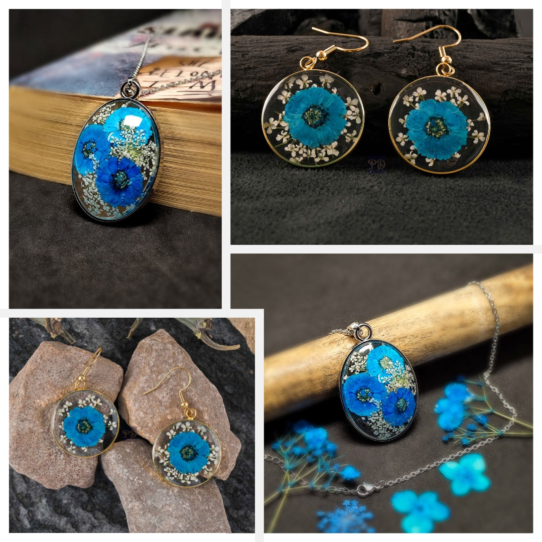 Fairy's Blue Meadow Jewellery Set