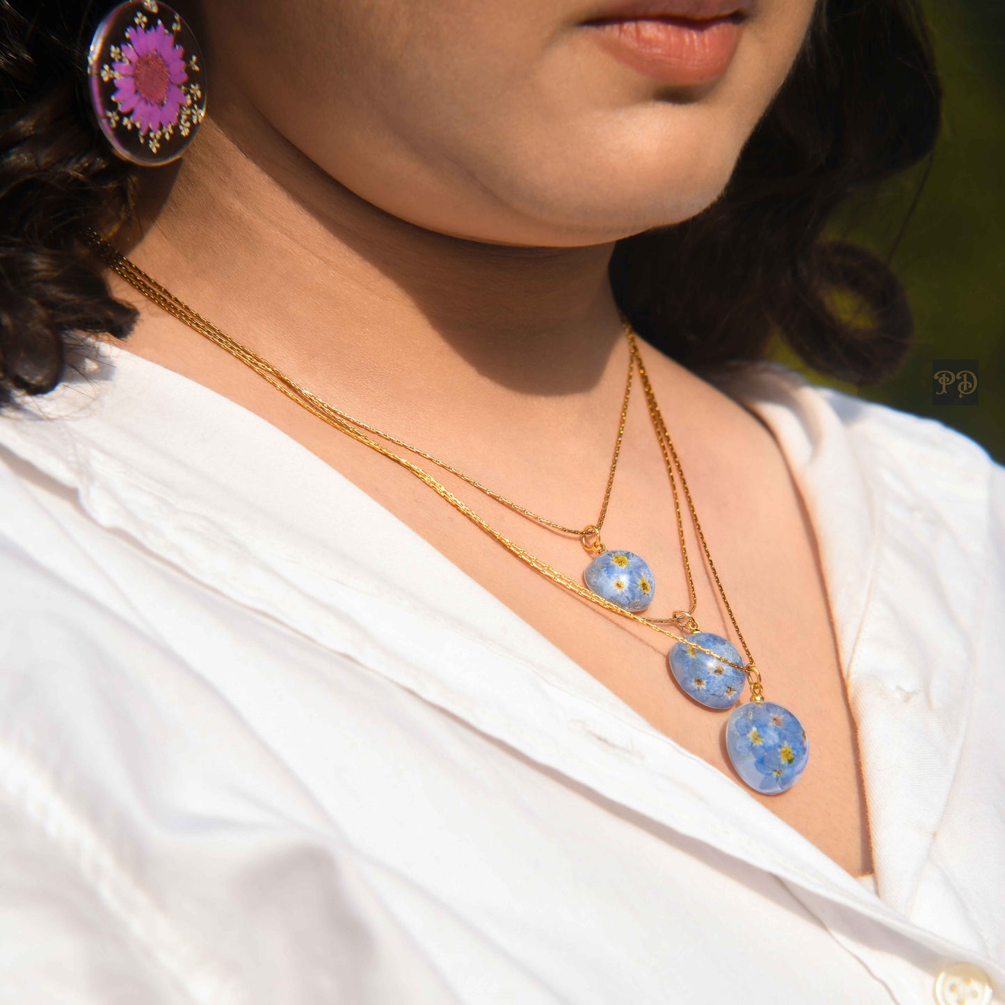 Forget-Me-Not Layered Necklace