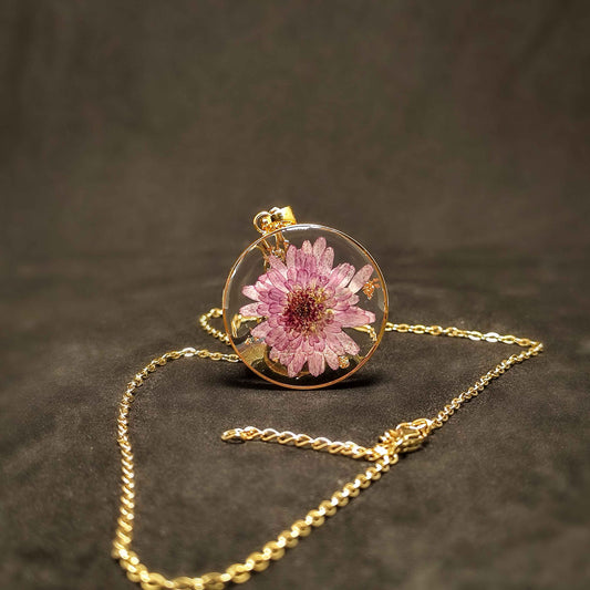 Lavender Dreams Chrysanthemum Pendant