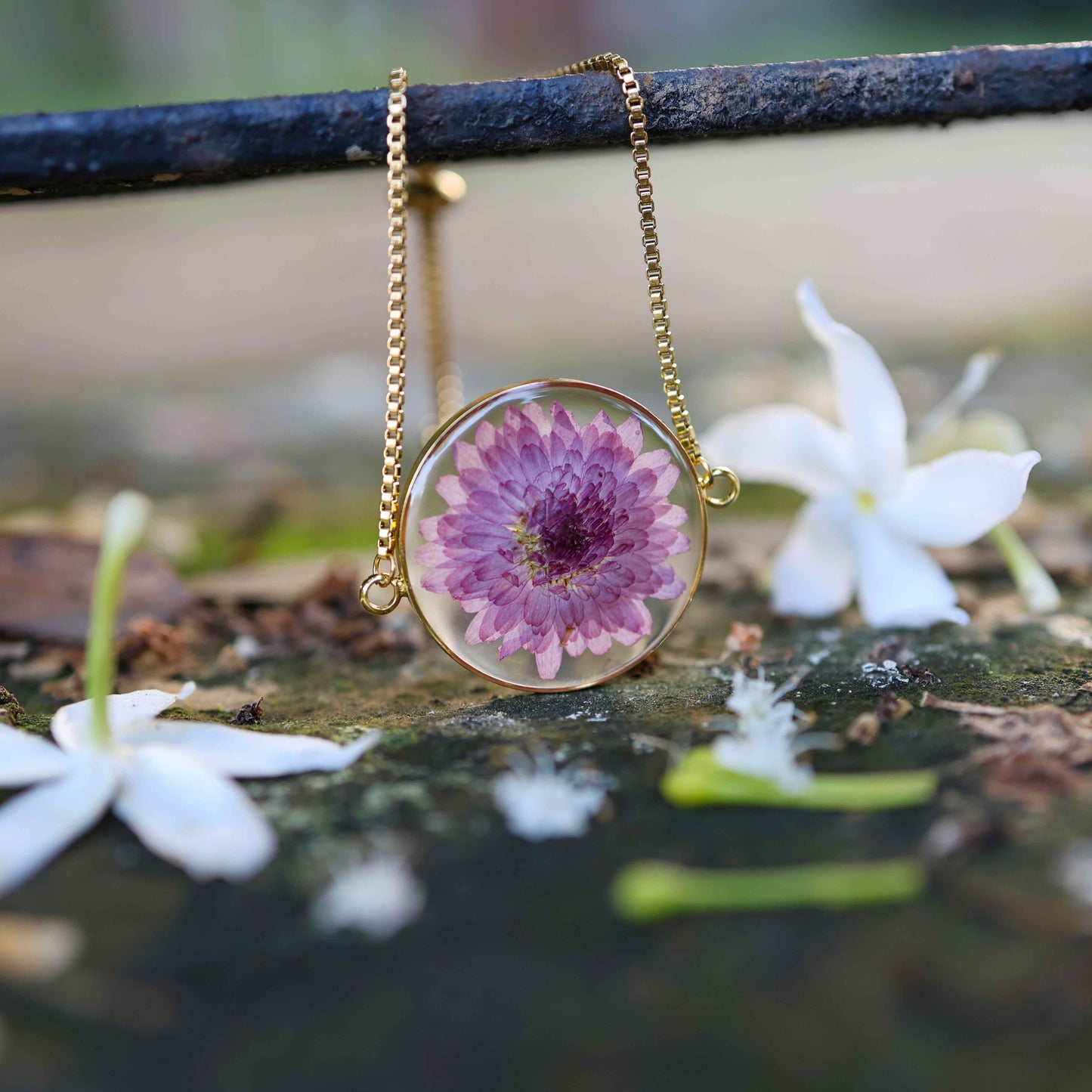 Mystic Orchid: Enshrined Chrysanthemum Bracelet