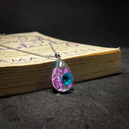 Ethereal Blue-Lavender Starflower pendant