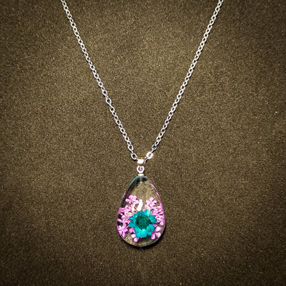 Ethereal Blue-Lavender Starflower pendant